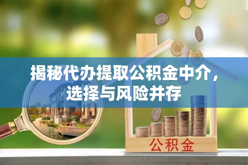 清新揭秘代办提取公积金中介，选择与风险并存